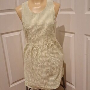 Seersucker Light Green White Sleeveless Dress Crown &‎ Ivy Sz 10 Southern Derby